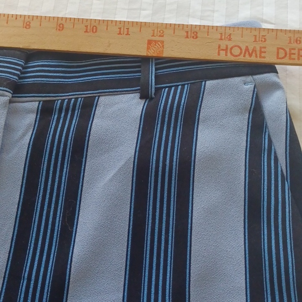 LOFT blue striped wide leg crop pants 6Petite spring office brunch lightweight - Picture 7 of 10